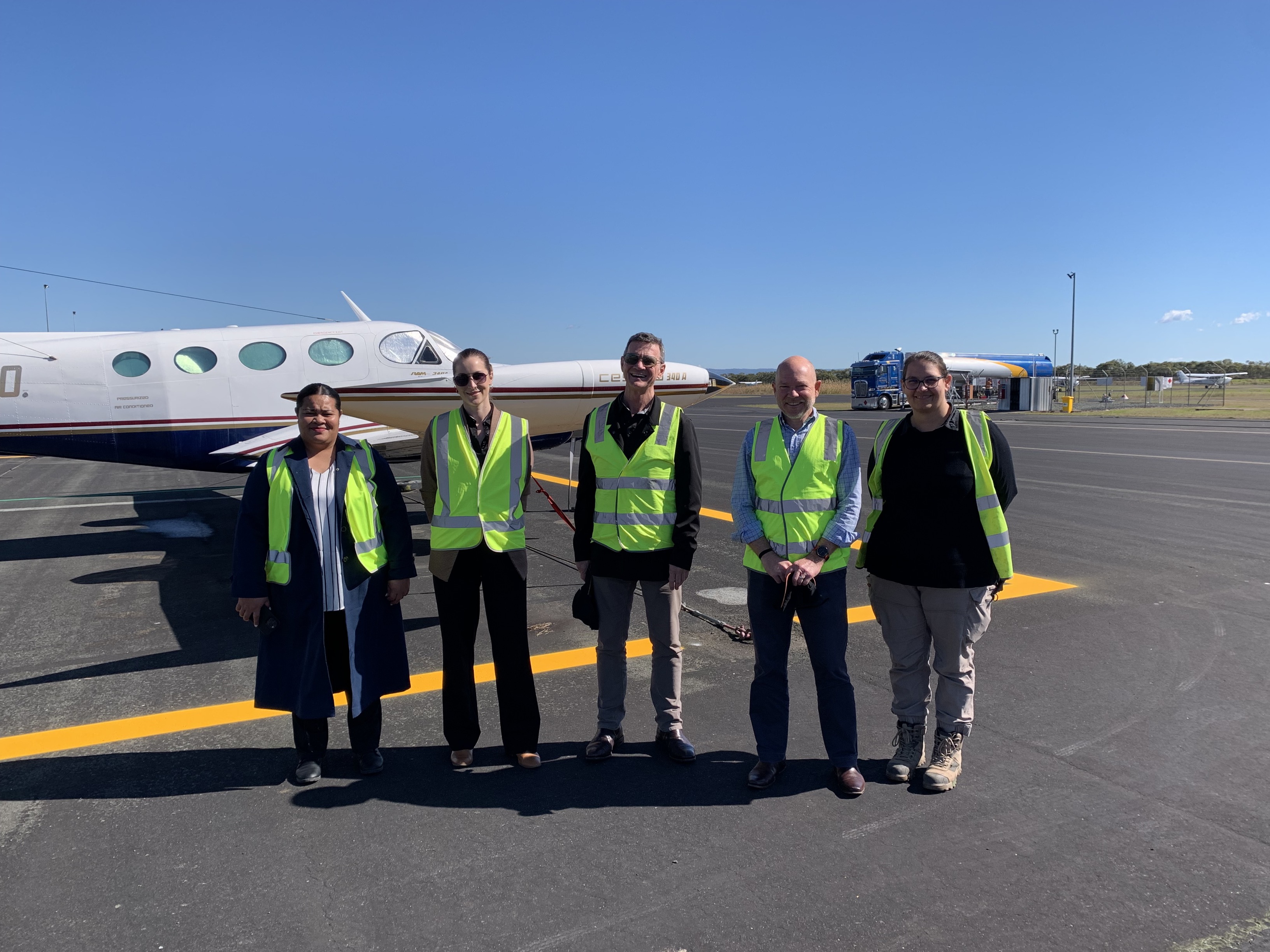 Ashley and Alesi visit YRED with the AP QLD team